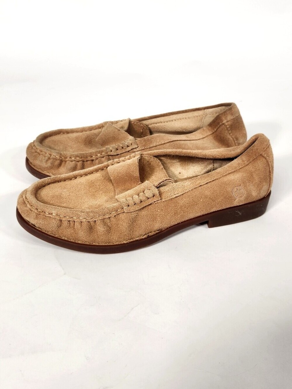 Born Beige Suede Moccasin Loafers US 7M